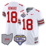 Men’s Ohio State Buckeyes ‘Heritage Stripe’ Cotton Bowl Patch Vapor Limited Jersey – All Stitched