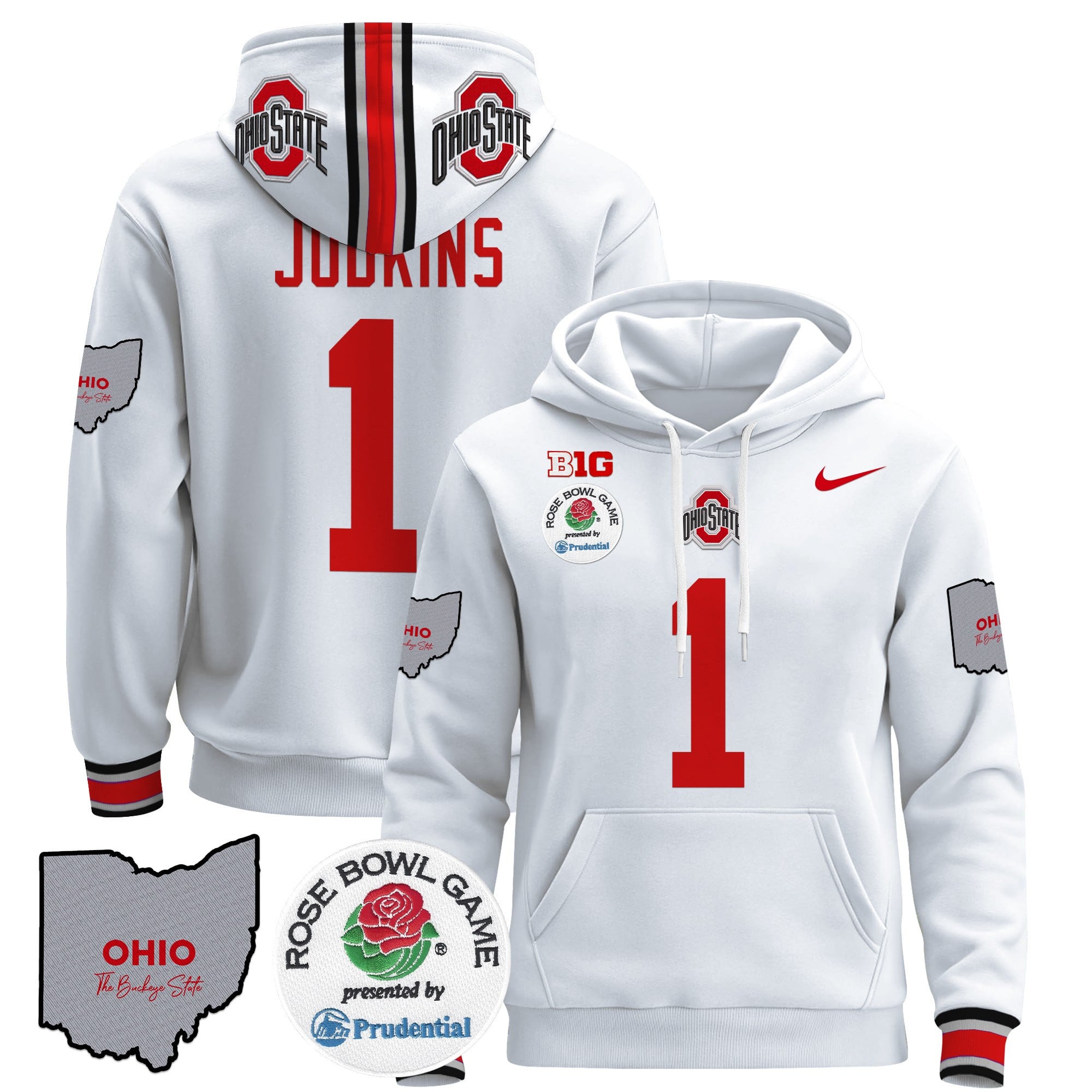 Ohio State Buckeyes Rose Bowl Pullover Hoodie – All Stitched