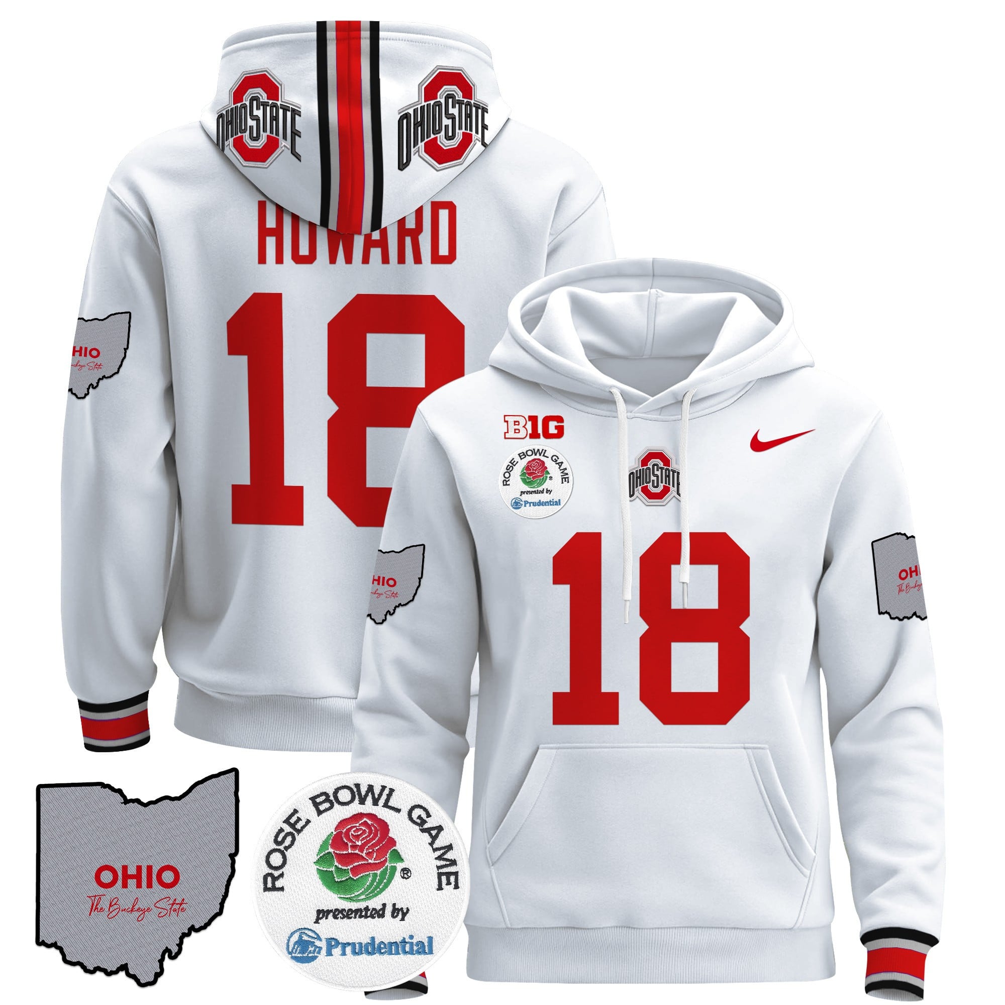 Ohio State Buckeyes Rose Bowl Pullover Hoodie – All Stitched