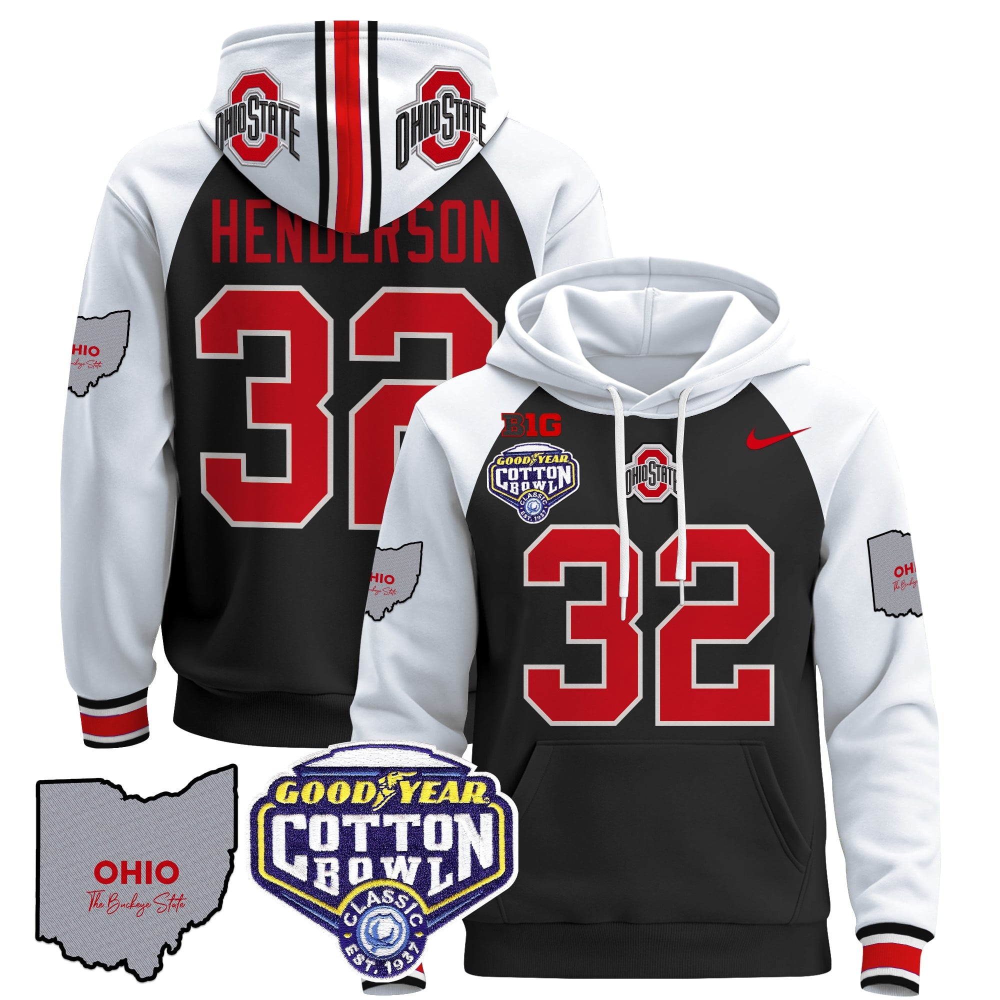 Ohio State Buckeyes Cotton Bowl Patch Pullover Hoodie – All Stitched