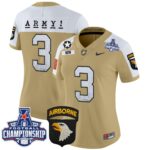 Women’s Army Black Knights 2024 AAC Championship Patch Vapor Limited Jersey – All Stitched