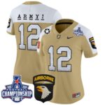 Women’s Army Black Knights 2024 AAC Championship Patch Vapor Limited Jersey – All Stitched