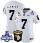 Women’s Army Black Knights 2024 AAC Championship Patch Vapor Limited Jersey – All Stitched