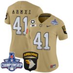 Women’s Army Black Knights 2024 AAC Championship Patch Vapor Limited Jersey – All Stitched