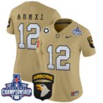 Women’s Army Black Knights 2024 AAC Championship Patch Vapor Limited Jersey – All Stitched
