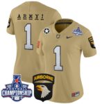 Women’s Army Black Knights 2024 AAC Championship Patch Vapor Limited Jersey – All Stitched