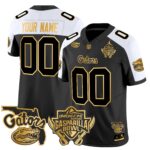 Custom Gender/Size Florida Gators 2024 Gasparilla Bowl Patch Gold Vapor Limited Jersey – All Stitched