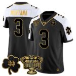 Men’s Notre Dame Fighting Irish 2024 Sugar Bowl Gold Patch Vapor Limited Jersey – All Stitched