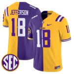LSU Tiger Split Vapor Limited Jersey V2 – All Stitched