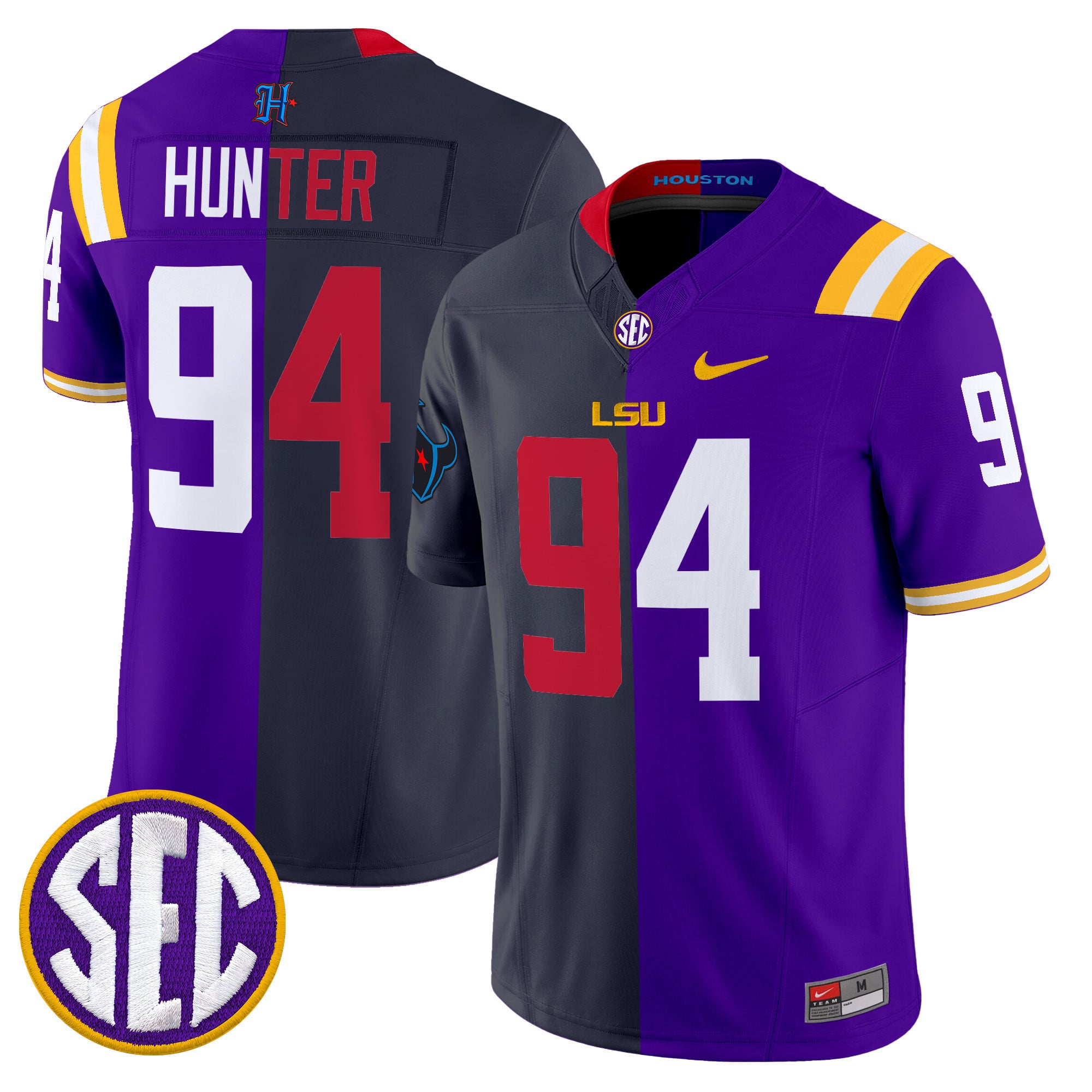 LSU Tiger Split Vapor Limited Jersey V2 – All Stitched