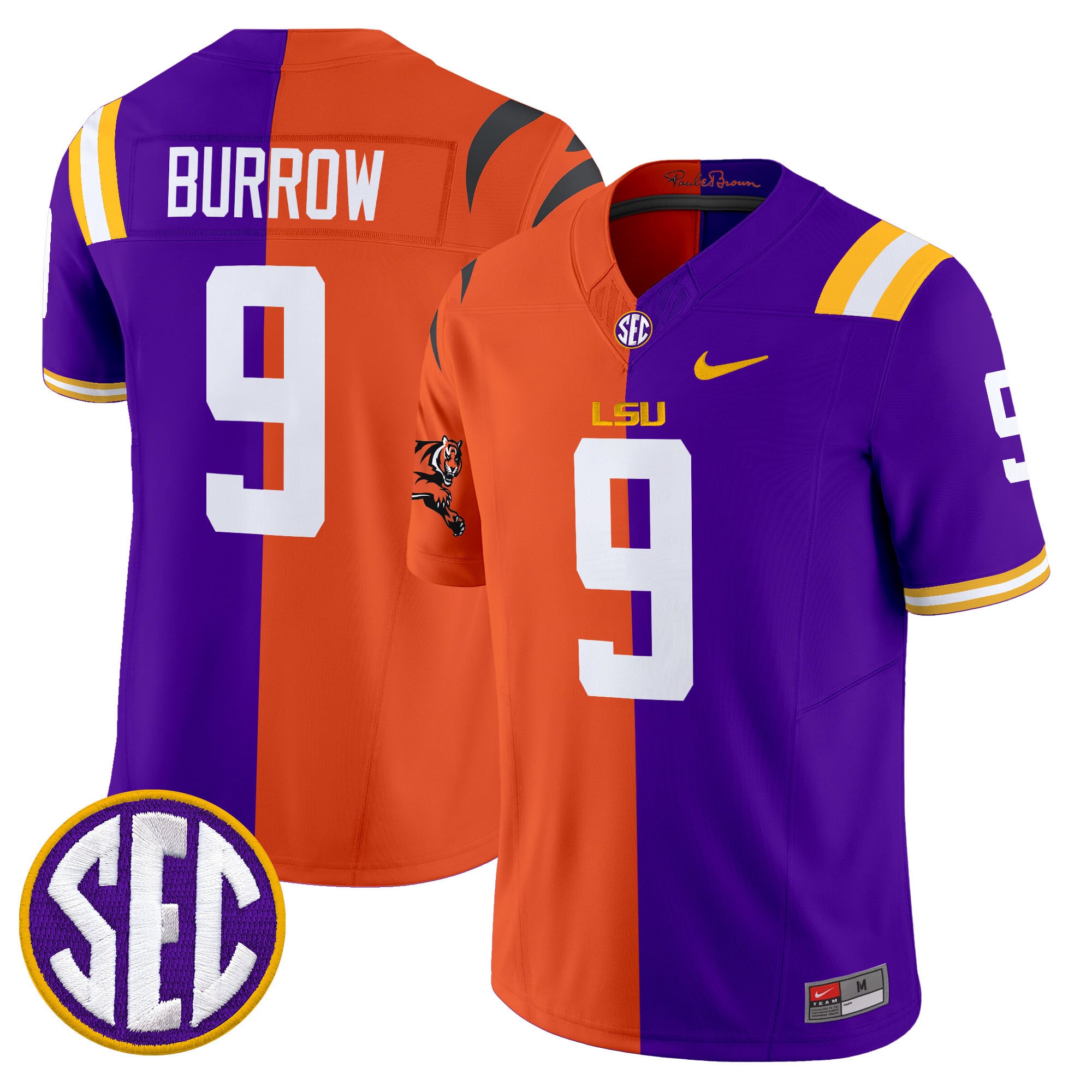 LSU Tiger Split Vapor Limited Jersey V2 – All Stitched