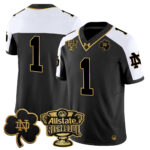 Men’s Notre Dame Fighting Irish 2024 Sugar Bowl Gold Patch Vapor Limited Jersey – All Stitched