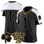 Men’s Notre Dame Fighting Irish 2024 Sugar Bowl Gold Patch Vapor Limited Jersey – All Stitched
