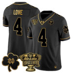 Men’s Notre Dame Fighting Irish 2024 Sugar Bowl Gold Patch Vapor Limited Jersey – All Stitched
