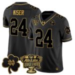 Men’s Notre Dame Fighting Irish 2024 Sugar Bowl Gold Patch Vapor Limited Jersey – All Stitched