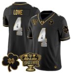 Men’s Notre Dame Fighting Irish 2024 Sugar Bowl Gold Patch Vapor Limited Jersey – All Stitched