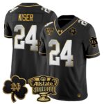 Men’s Notre Dame Fighting Irish 2024 Sugar Bowl Gold Patch Vapor Limited Jersey – All Stitched