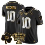 Men’s Notre Dame Fighting Irish 2024 Sugar Bowl Gold Patch Vapor Limited Jersey – All Stitched