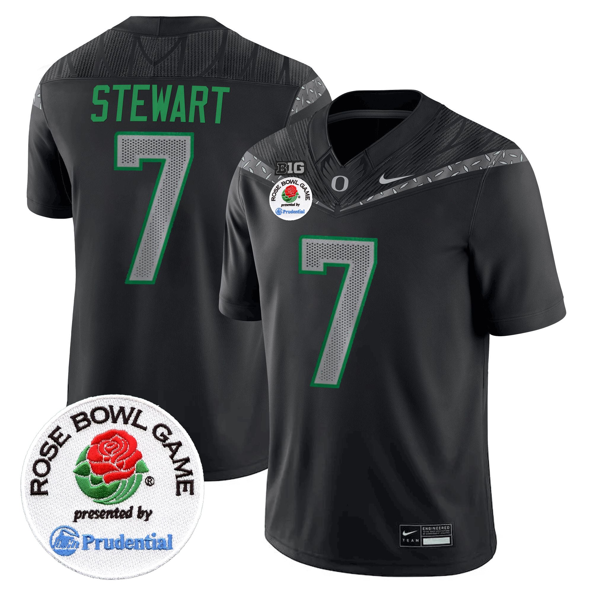 Men’s Oregon Ducks Rose Bowl Patch Vapor Limited Jersey V2 – All Stitched