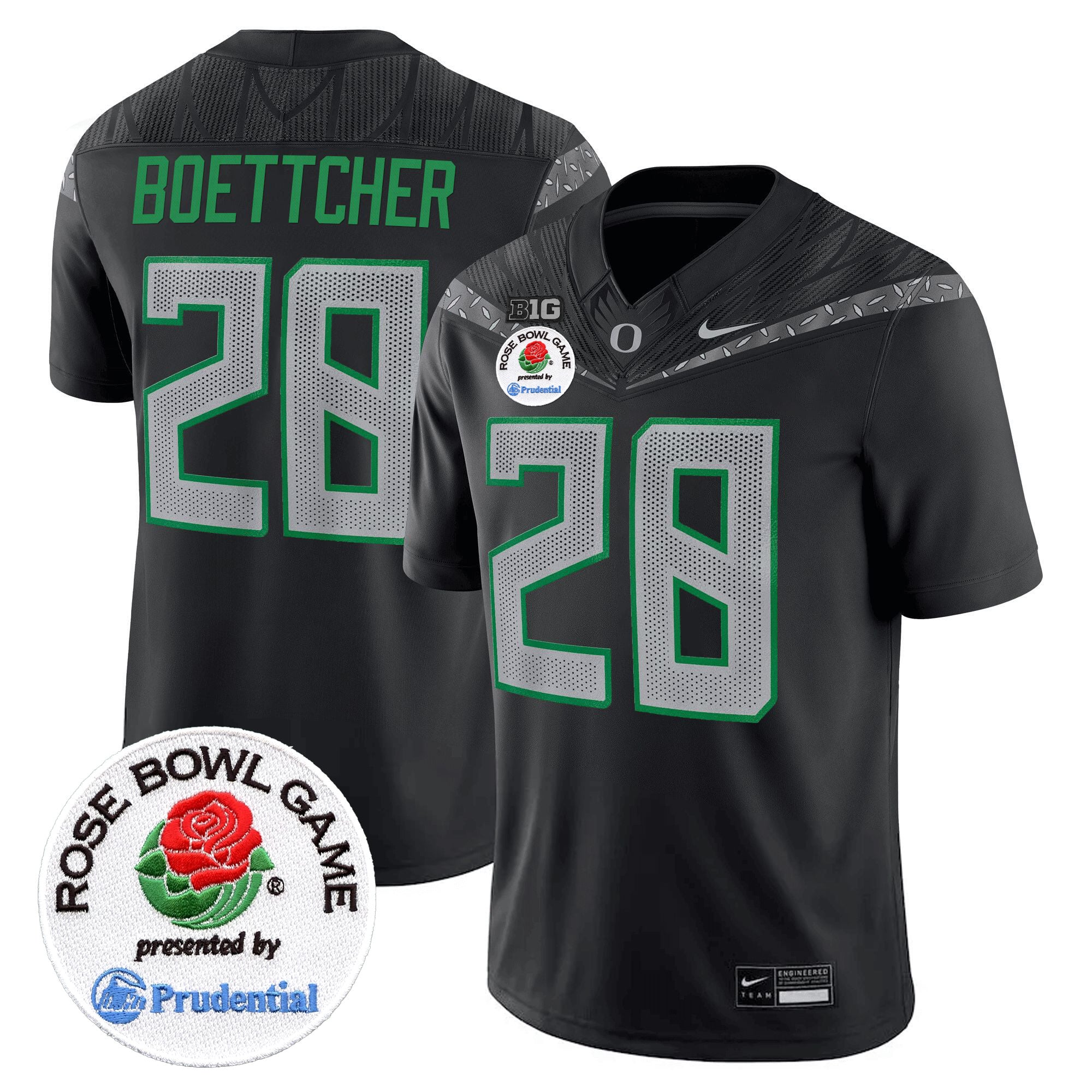 Men’s Oregon Ducks Rose Bowl Patch Vapor Limited Jersey V2 – All Stitched