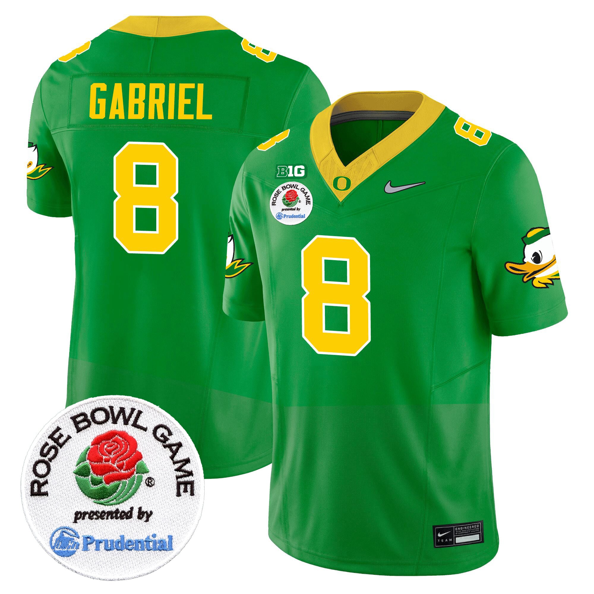 Men’s Oregon Ducks Rose Bowl Patch Vapor Limited Jersey V2 – All Stitched
