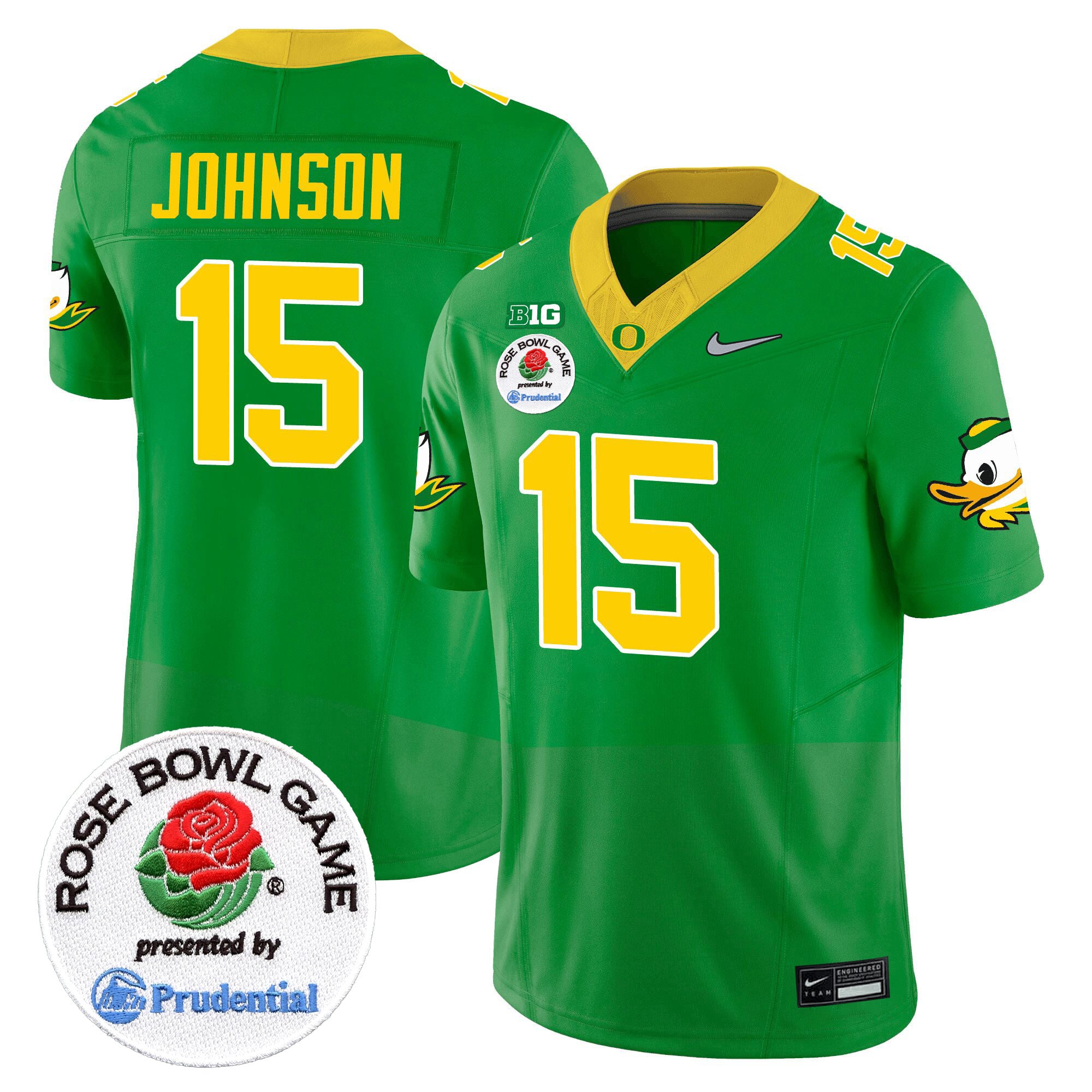 Men’s Oregon Ducks Rose Bowl Patch Vapor Limited Jersey V2 – All Stitched