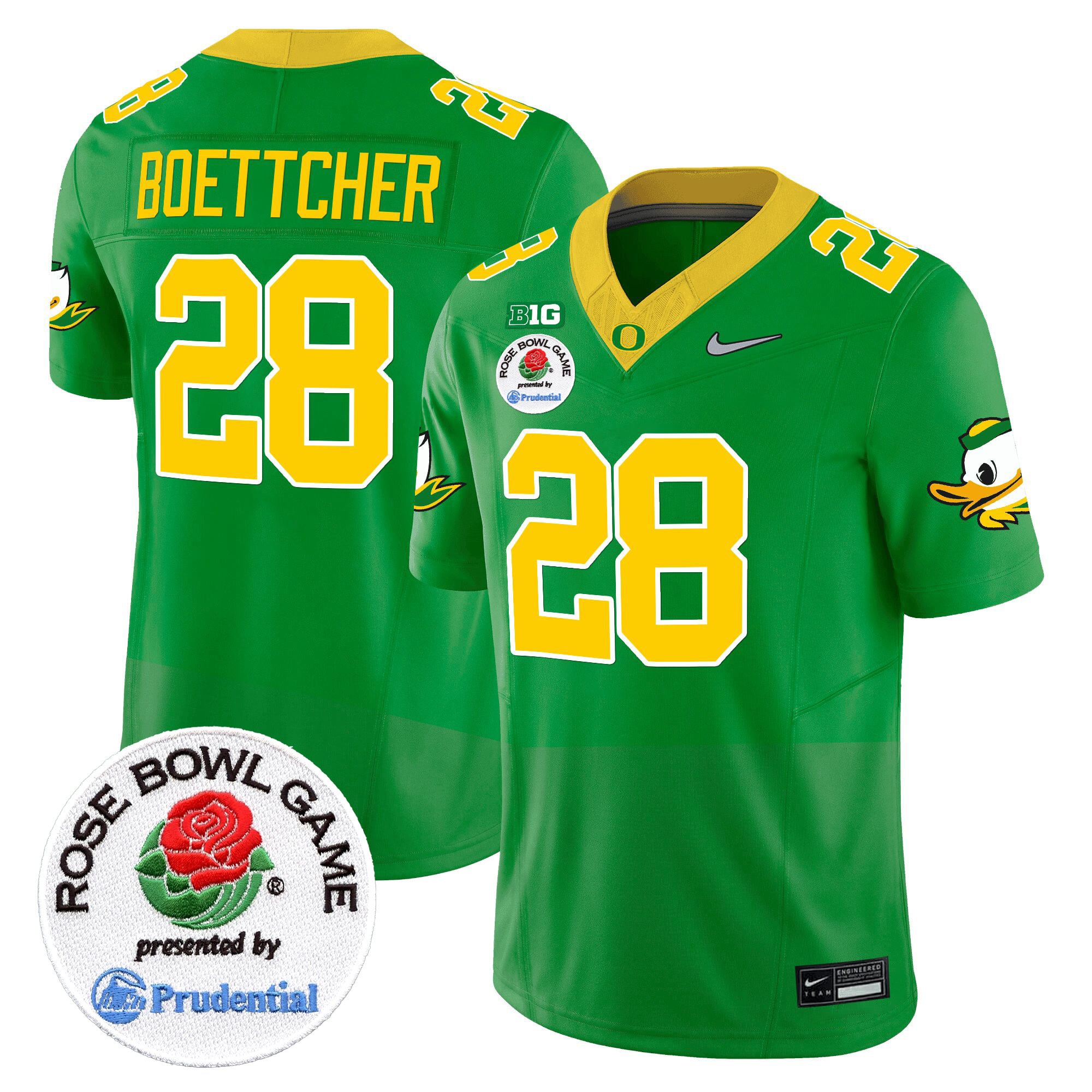 Men’s Oregon Ducks Rose Bowl Patch Vapor Limited Jersey V2 – All Stitched