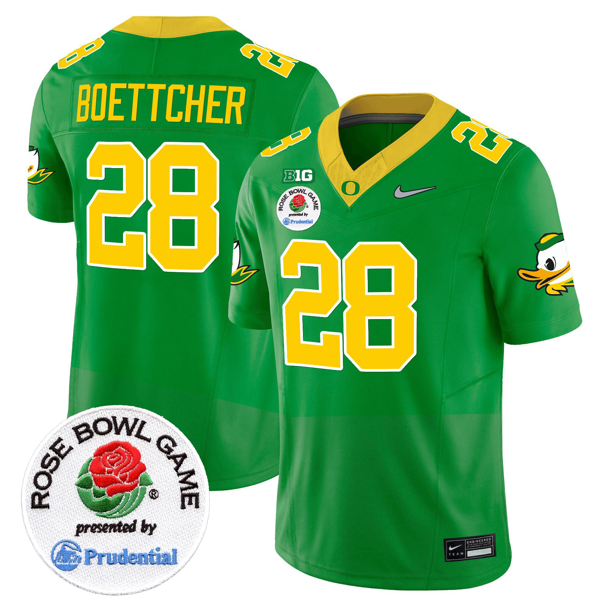 Men’s Oregon Ducks Rose Bowl Patch Vapor Limited Jersey V2 – All Stitched