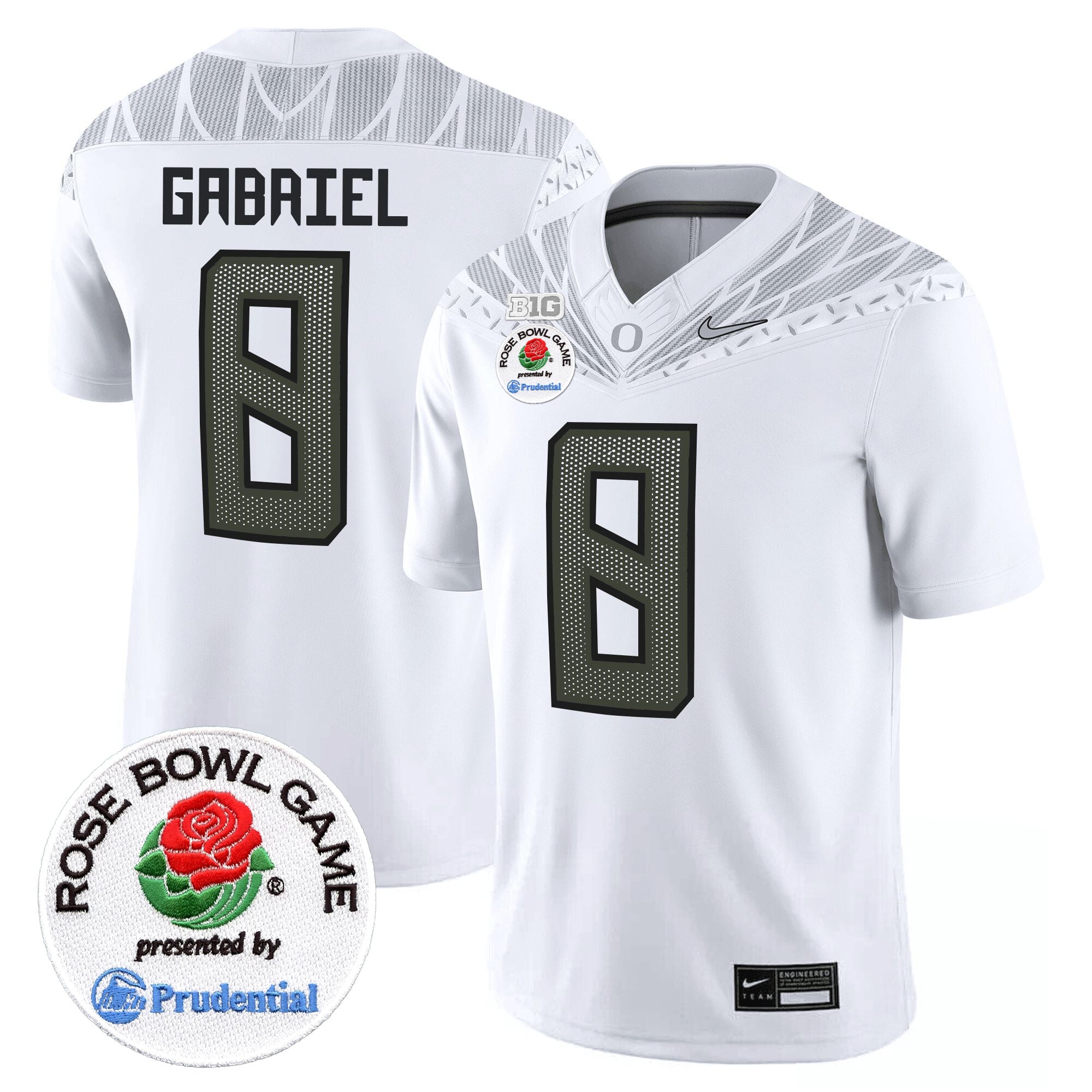 Men’s Oregon Ducks Rose Bowl Patch Vapor Limited Jersey V2 – All Stitched