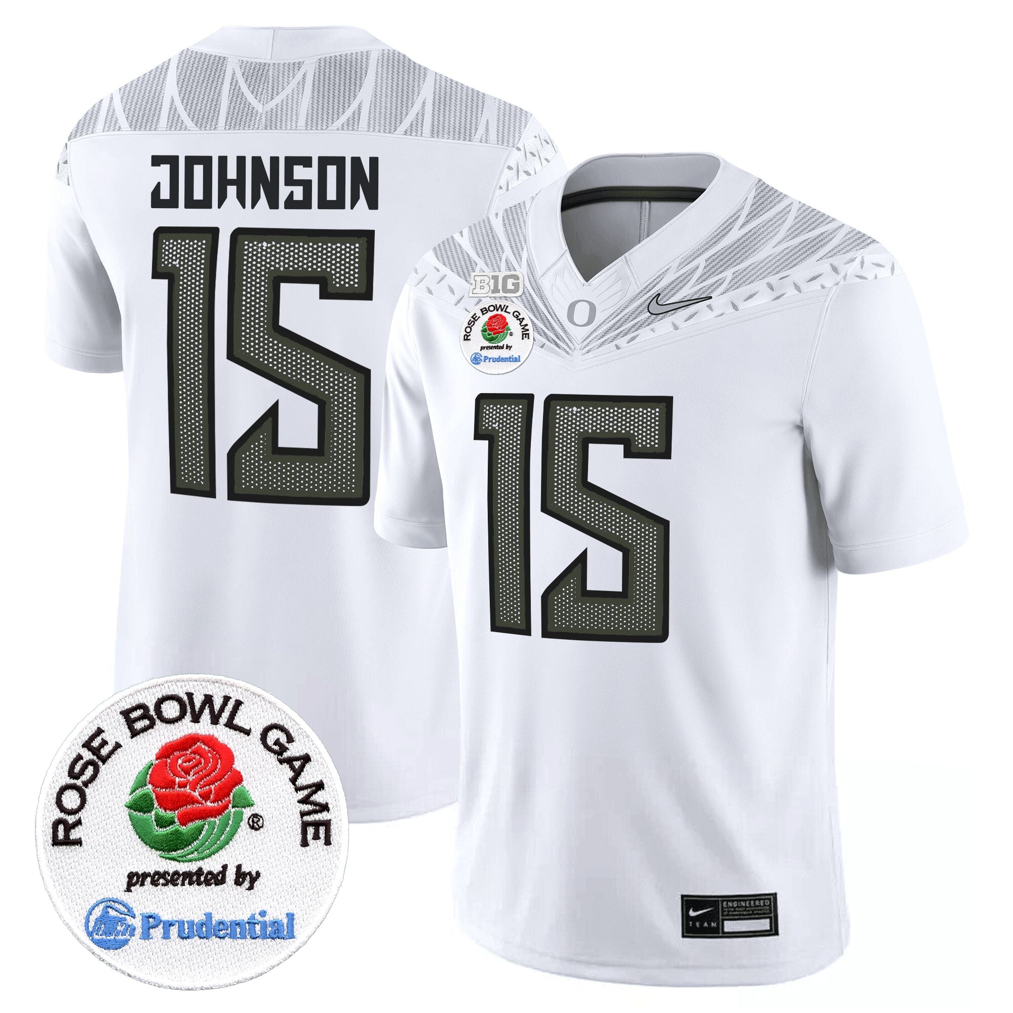 Men’s Oregon Ducks Rose Bowl Patch Vapor Limited Jersey V2 – All Stitched