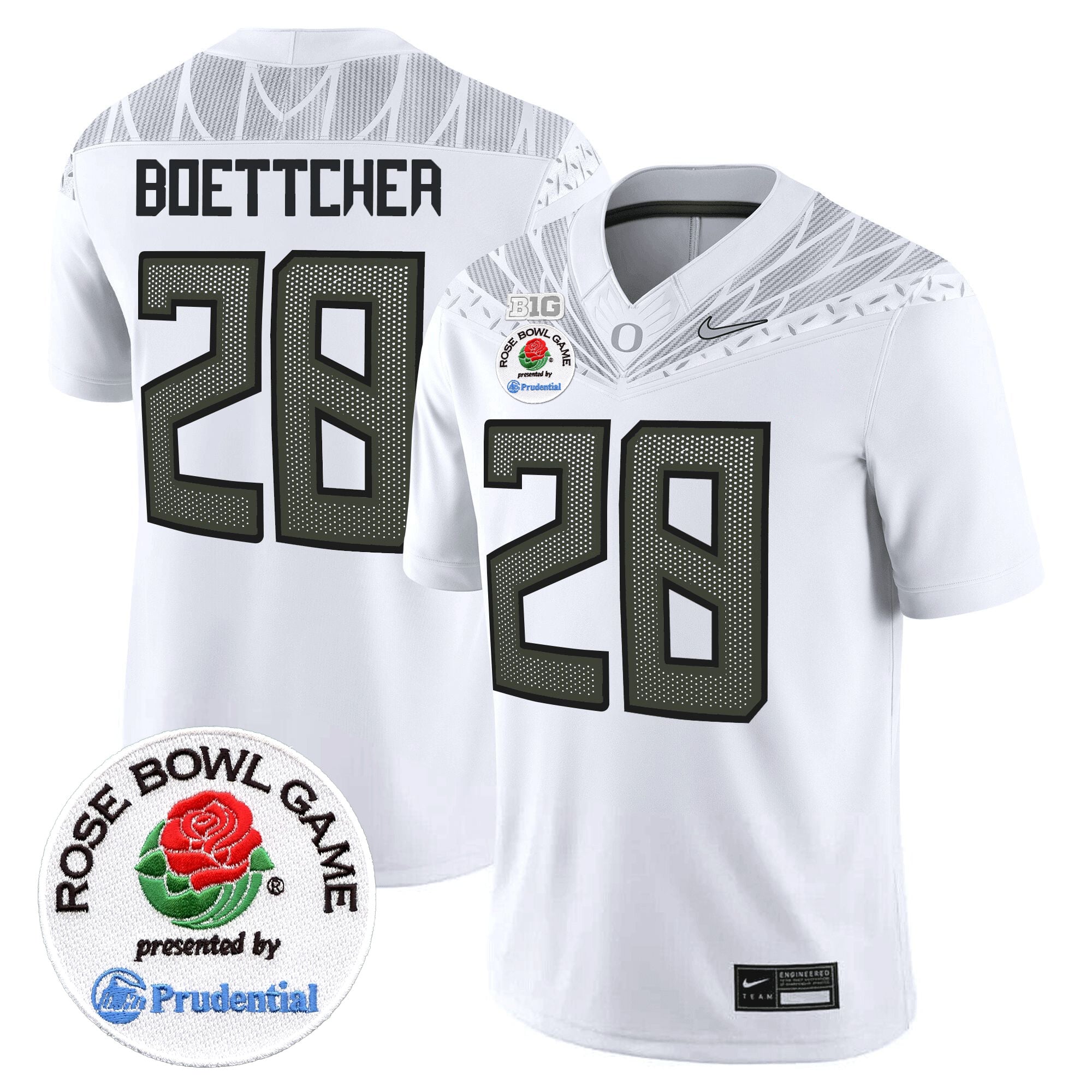 Men’s Oregon Ducks Rose Bowl Patch Vapor Limited Jersey V2 – All Stitched