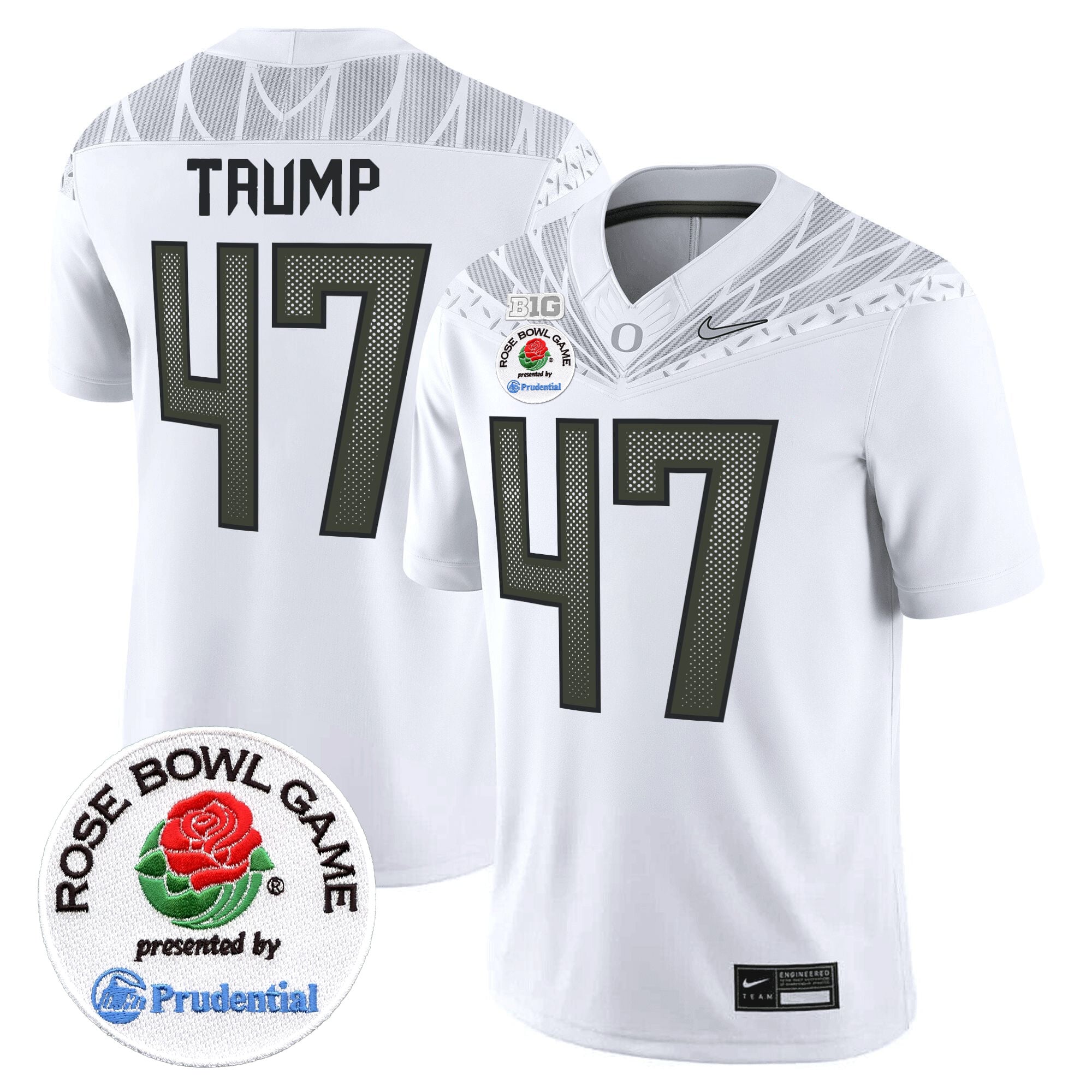 Men’s Oregon Ducks Rose Bowl Patch Vapor Limited Jersey V2 – All Stitched