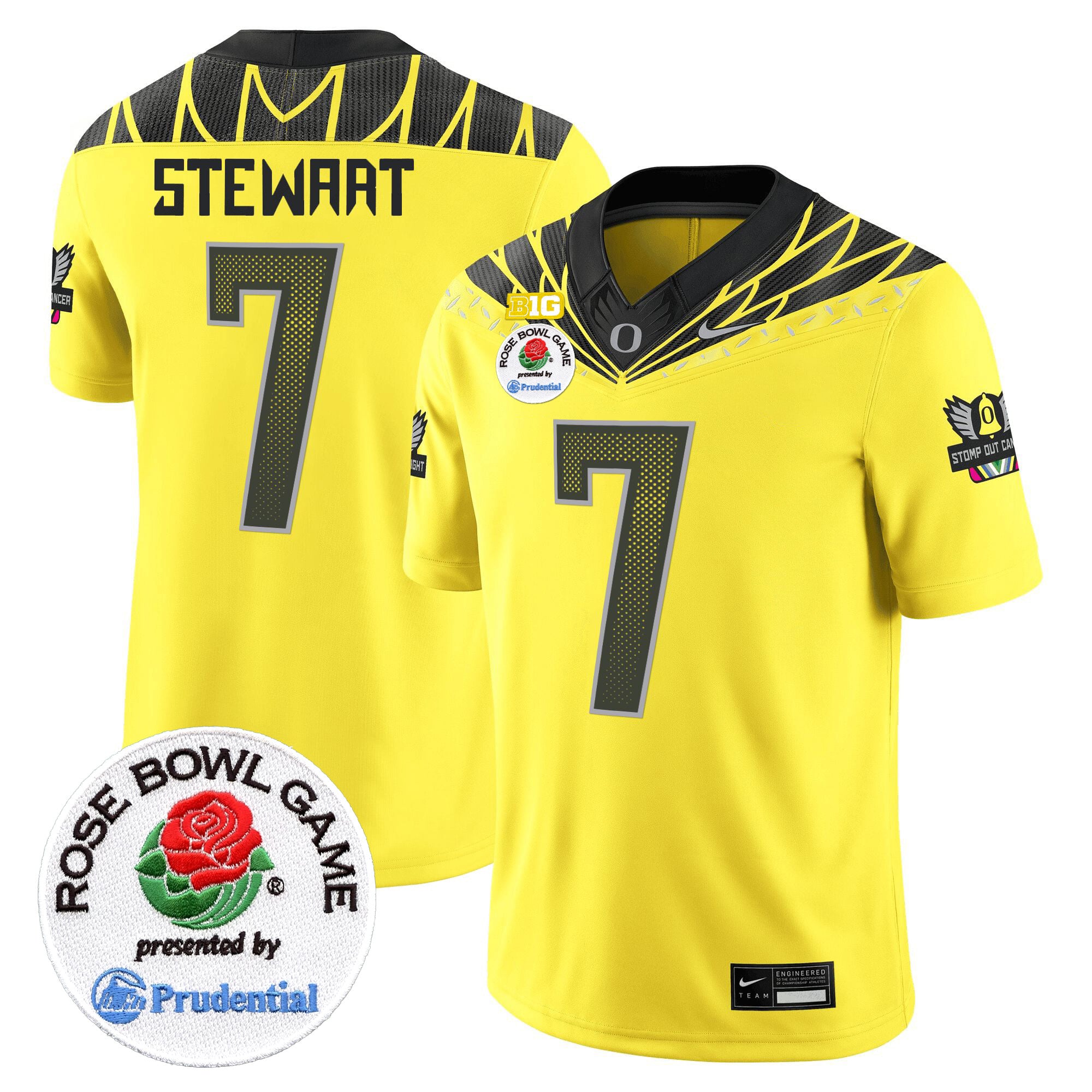 Men’s Oregon Ducks Rose Bowl Patch Vapor Limited Jersey V2 – All Stitched