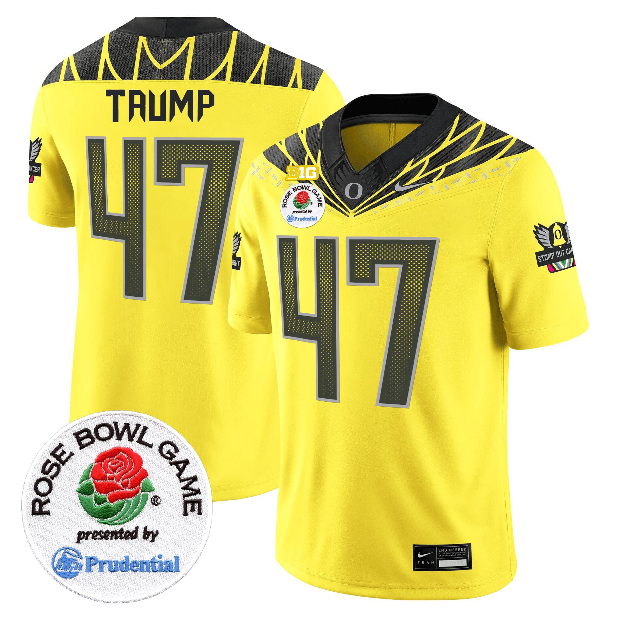 Men’s Oregon Ducks Rose Bowl Patch Vapor Limited Jersey V2 – All Stitched