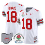 Men’s Ohio State Buckeyes ‘Heritage Stripe’ Rose Bowl Vapor Limited Jersey – All Stitched