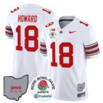 Men’s Ohio State Buckeyes ‘Heritage Stripe’ Rose Bowl Vapor Limited Jersey – All Stitched