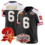 Men’s Buccaneers Creamsicle 2024 NFC South Division Champions Patch Gold Trim Vapor Limited Jersey – All Stitched
