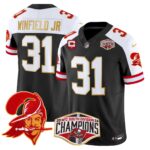 Men’s Buccaneers Creamsicle 2024 NFC South Division Champions Patch Gold Trim Vapor Limited Jersey – All Stitched