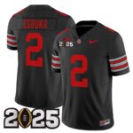 Men’s Ohio State Buckeyes ‘Heritage Stripe’ 2025 CFP Final Patch Vapor Limited Jersey – All Stitched
