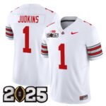 Men’s Ohio State Buckeyes ‘Heritage Stripe’ 2025 CFP Final Patch Vapor Limited Jersey – All Stitched
