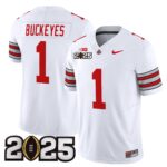 Men’s Ohio State Buckeyes ‘Heritage Stripe’ 2025 CFP Final Patch Vapor Limited Jersey – All Stitched