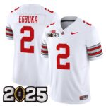 Men’s Ohio State Buckeyes ‘Heritage Stripe’ 2025 CFP Final Patch Vapor Limited Jersey – All Stitched