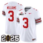 Men’s Ohio State Buckeyes ‘Heritage Stripe’ 2025 CFP Final Patch Vapor Limited Jersey – All Stitched