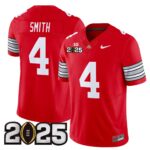 Men’s Ohio State Buckeyes ‘Heritage Stripe’ 2025 CFP Final Patch Vapor Limited Jersey – All Stitched