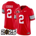 Men’s Ohio State Buckeyes ‘Heritage Stripe’ 2025 CFP Final Patch Vapor Limited Jersey – All Stitched
