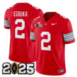 Men’s Ohio State Buckeyes ‘Heritage Stripe’ 2025 CFP Final Patch Vapor Limited Jersey – All Stitched