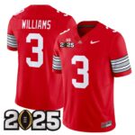 Men’s Ohio State Buckeyes ‘Heritage Stripe’ 2025 CFP Final Patch Vapor Limited Jersey – All Stitched