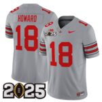 Men’s Ohio State Buckeyes ‘Heritage Stripe’ 2025 CFP Final Patch Vapor Limited Jersey – All Stitched