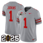 Men’s Ohio State Buckeyes ‘Heritage Stripe’ 2025 CFP Final Patch Vapor Limited Jersey – All Stitched