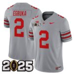 Men’s Ohio State Buckeyes ‘Heritage Stripe’ 2025 CFP Final Patch Vapor Limited Jersey – All Stitched